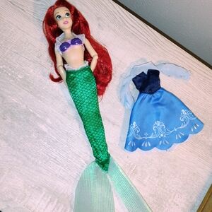 Disney Ariel Doll with Green Tail and Blue Dress